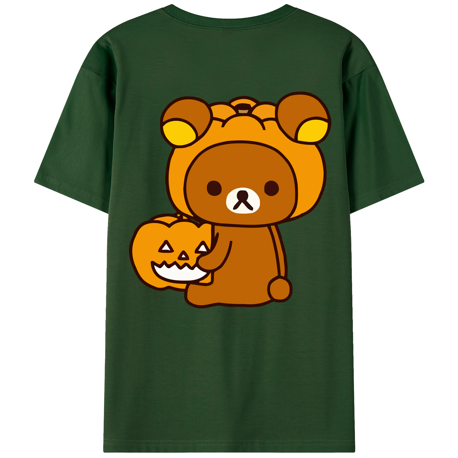 （画像用） リラックマ リラックマ キイロイトリ Rilakkuma Korilakkuma Kiiroitori 綿100％半袖Tシャツ（背面プリント）